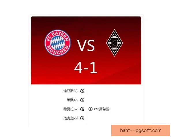 拜仁在凯恩缺阵情况下大胜门兴 穆西亚拉复出贡献进球